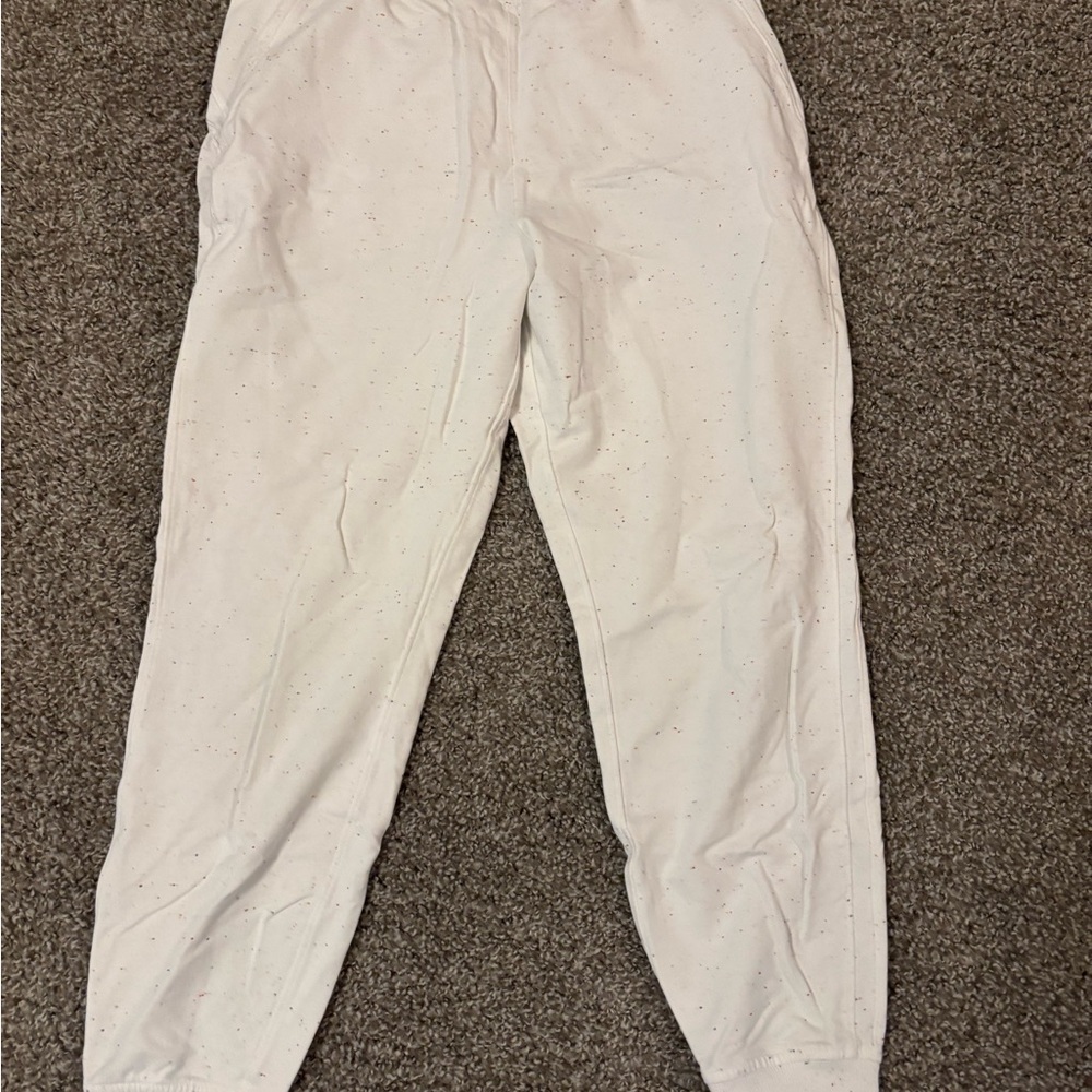 Lululemon scuba joggers white with colored specks